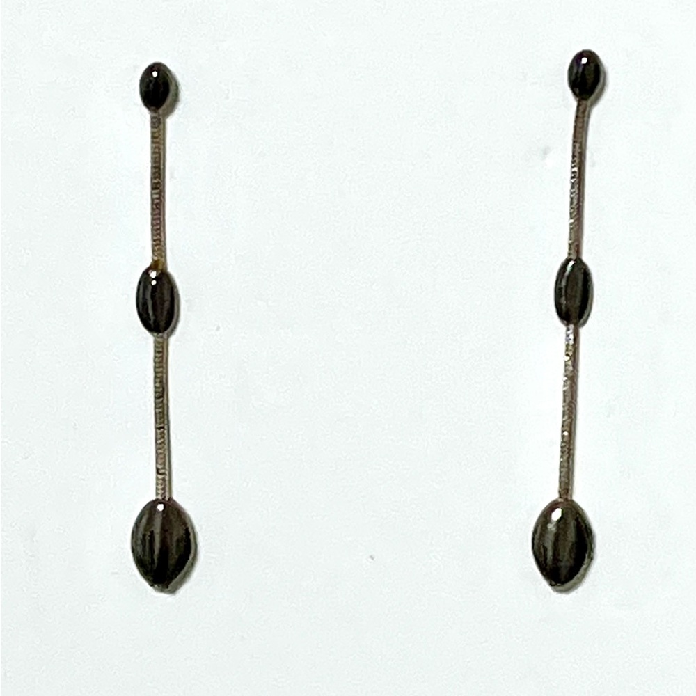 Black Hematite chain Drop Earrings
